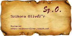 Szikora Olivér névjegykártya